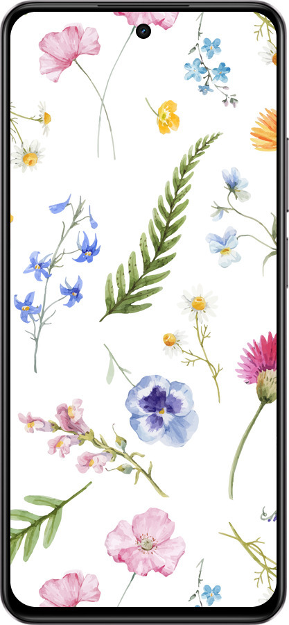 Силиконовый чехол Цветочный фон v2 для Realme C75 4G - 5472u-3878 изображение 