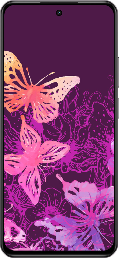 Силиконовый чехол Бабочки v2 для Realme C75 4G - 5475u-3878 изображение 