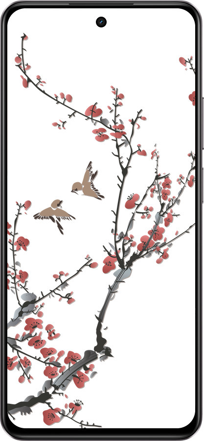 Силиконовый чехол Сакура v2 для Realme C75 4G - 5538u-3878 изображение 