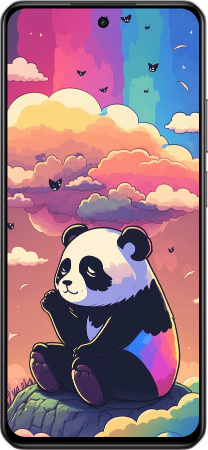Силиконовый чехол Панда в облаках для Realme C75 4G - 5585u-3878 изображение 