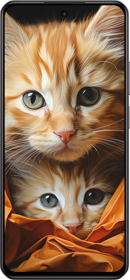 Силіконовий чехол Котики 2 для Realme C75 4G - 5664u-3878 изображение 