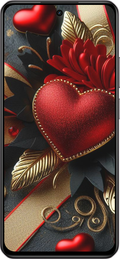 Силіконовий чехол Сердечки v2 для Realme C75 4G - 5832u-3878 изображение 