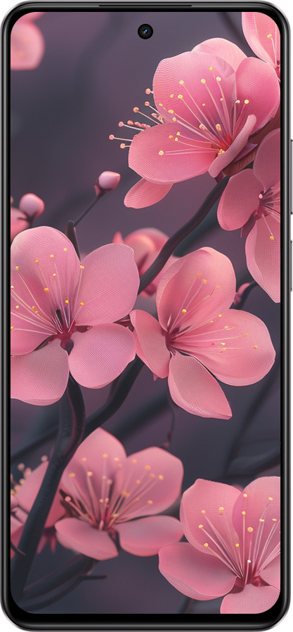 Силіконовий чехол Пурпурова сакура для Realme C75 4G - 6075u-3878 изображение 