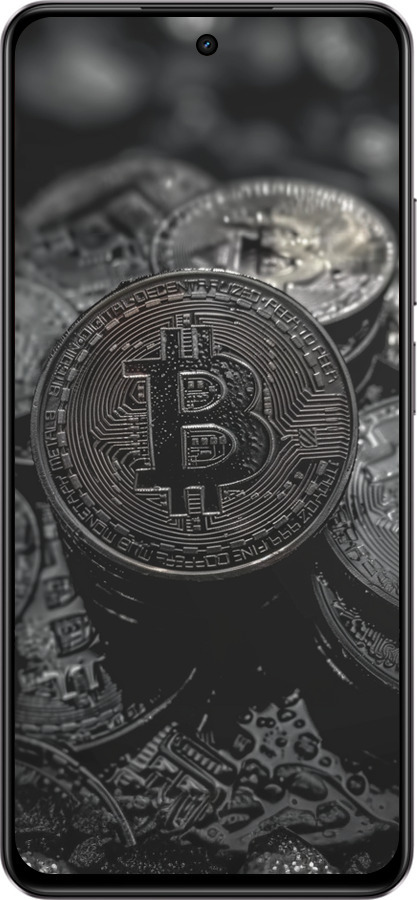 Силіконовий чехол Black Bitcoin для Realme C75 4G - 6090u-3878 изображение 