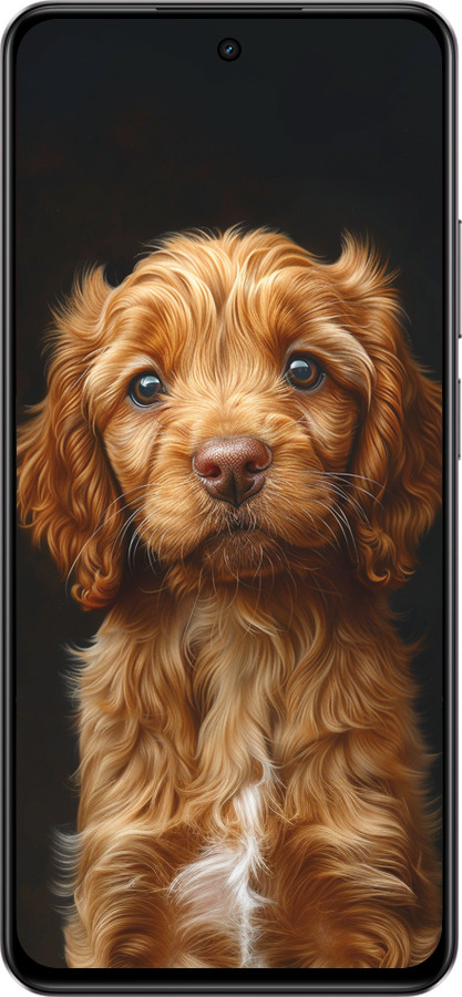 Силиконовый чехол Cocker spaniel на черном фоне для Realme C75 4G - 6137u-3878 изображение 