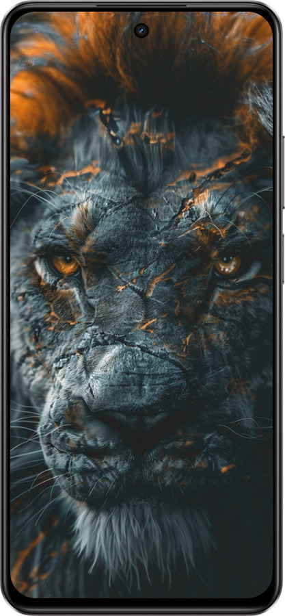 Силиконовый чехол Пламенный лев для Realme C75 4G - 6153u-3878 изображение 