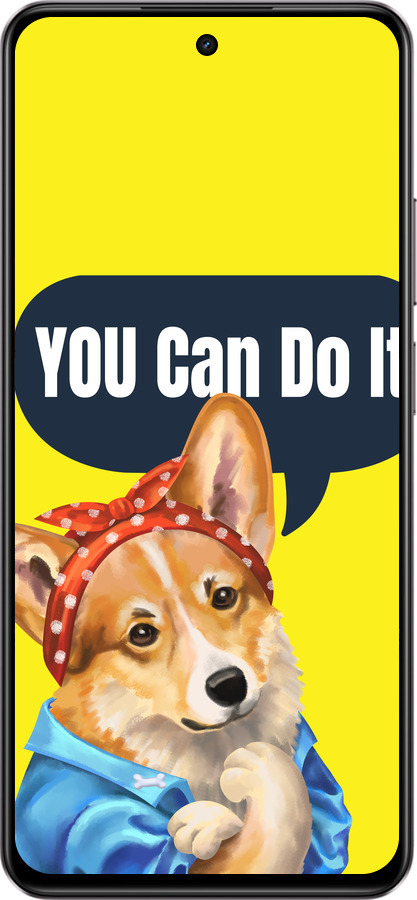 Силиконовый чехол чехол с корги You Can Do It для Realme C75 4G - 6184u-3878 изображение 
