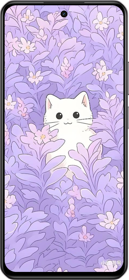 Силіконовий чехол Котик в цветах для Realme C75 4G - 6390u-3878 изображение 
