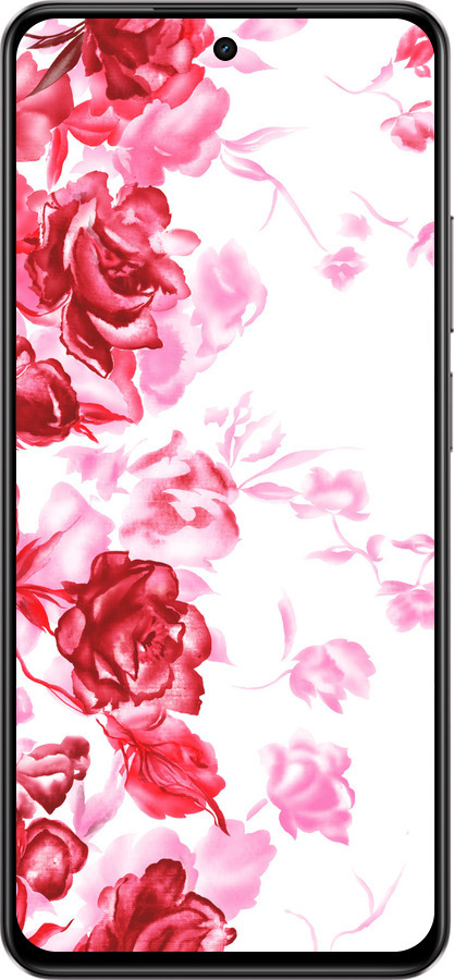 Силиконовый чехол Нарисованные розы для Realme C75 4G - 724u-3878 изображение 
