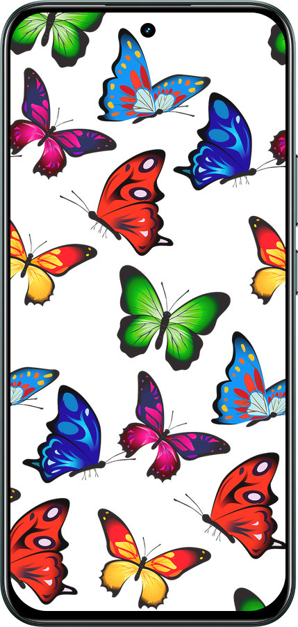 Силиконовый чехол Красочные мотыльки для Realme C85 Pro - 4761u-4218 изображение 