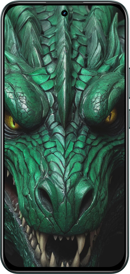Силиконовый чехол Зелёный дракон v2 для Realme C85 Pro - 5817u-4218 изображение 