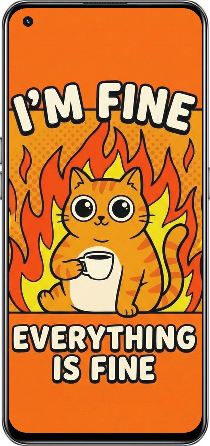 Силіконовий чехол Funny Cat для Realme GT 5G - 6786u-3338 изображение 