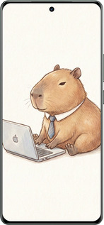 TPU чехол Funny Capybara CEO Working для Realme GT Neo6 SE - 6777b-3796 изображение 