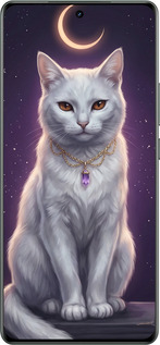 Силіконовий чехол Mystic White Cat Gothic Dark Purple Gold для Realme GT Neo6 SE - 6805u-3796 изображение 