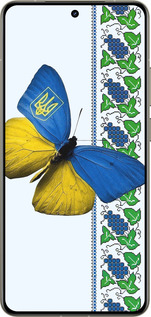 Силиконовый чехол Желто-голубая бабочка для Realme GT 7 Pro - 1054u-3893 изображение 