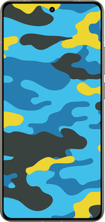 Силиконовый чехол Желто-голубой камуфляж для Realme GT 7 Pro - 1084u-3893 изображение 