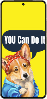 Силиконовый чехол чехол с корги You Can Do It для Realme GT 7 Pro - 6184u-3893 изображение 