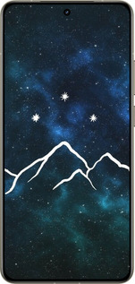 Силиконовый чехол Горы и звезды нарисованы на фоне галактики для Realme GT 7 Pro - 6490u-3893 изображение 