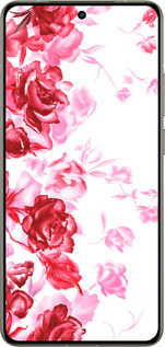Силиконовый чехол Нарисованные розы для Realme GT 7 Pro - 724u-3893 изображение 