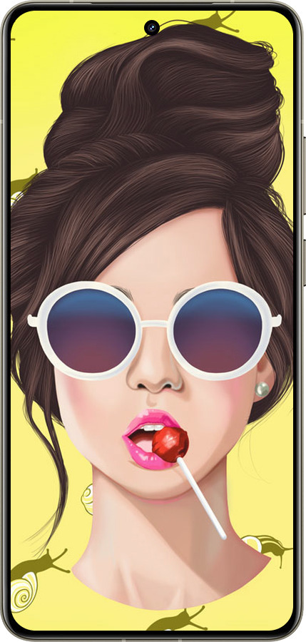Силиконовый чехол Девушка с чупа-чупсом для Realme GT 7 Pro - 3979u-3893 изображение 