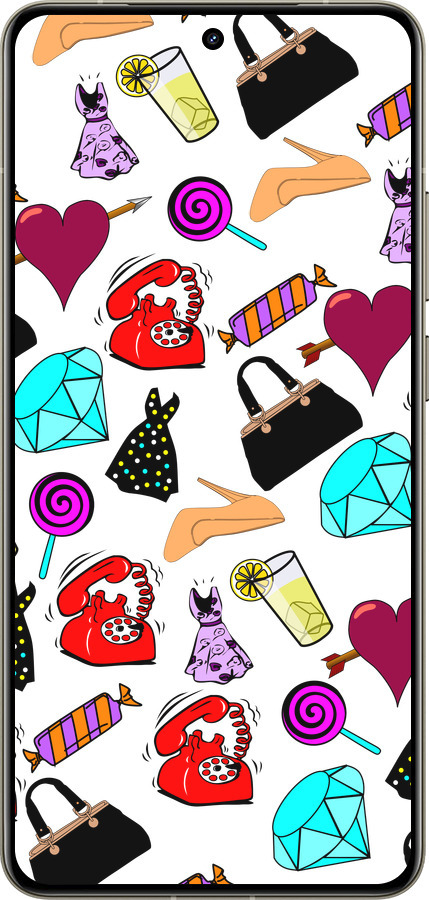 Силиконовый чехол stickers для Realme GT 7 Pro - 4757u-3893 изображение 