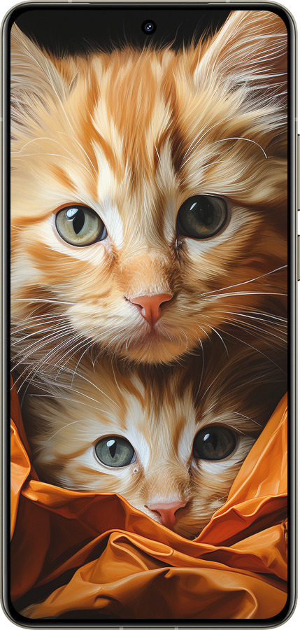 Силиконовый чехол Котики 2 для Realme GT 7 Pro - 5664u-3893 изображение 