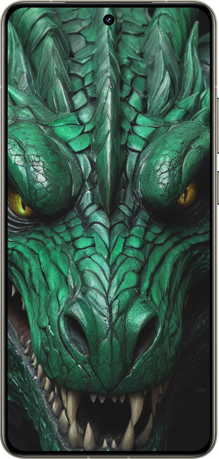 Силиконовый чехол Зелёный дракон v2 для Realme GT 7 Pro - 5817u-3893 изображение 