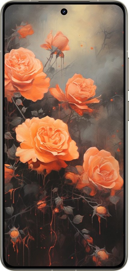 Силиконовый чехол Оранжевые розы для Realme GT 7 Pro - 5944u-3893 изображение 