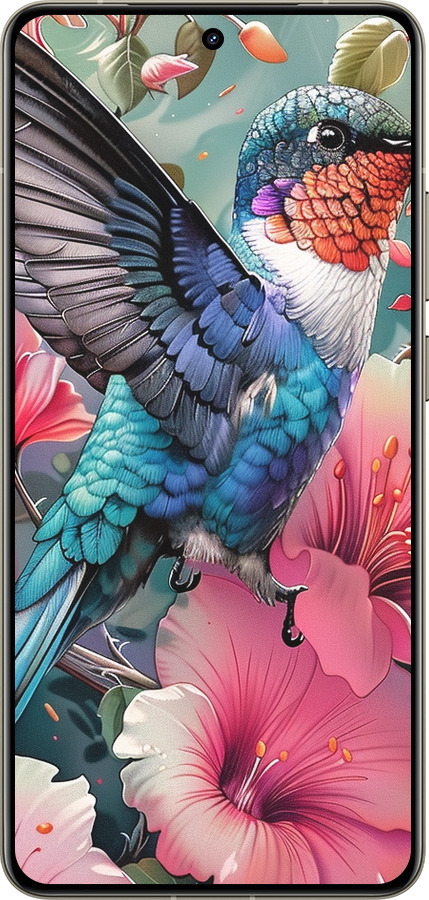 Силиконовый чехол Сказочная колибри для Realme GT 7 Pro - 6051u-3893 изображение 