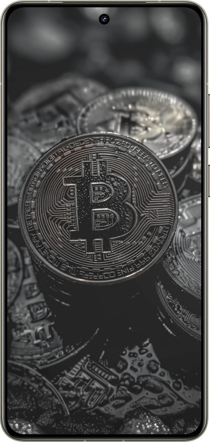 Силіконовий чехол Black Bitcoin для Realme GT 7 Pro - 6090u-3893 изображение 