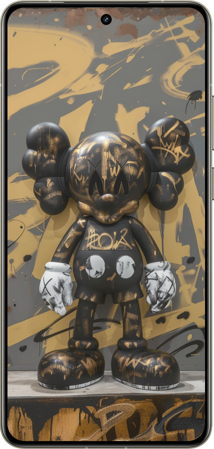 Силиконовый чехол Bronze kaws для Realme GT 7 Pro - 6097u-3893 изображение 