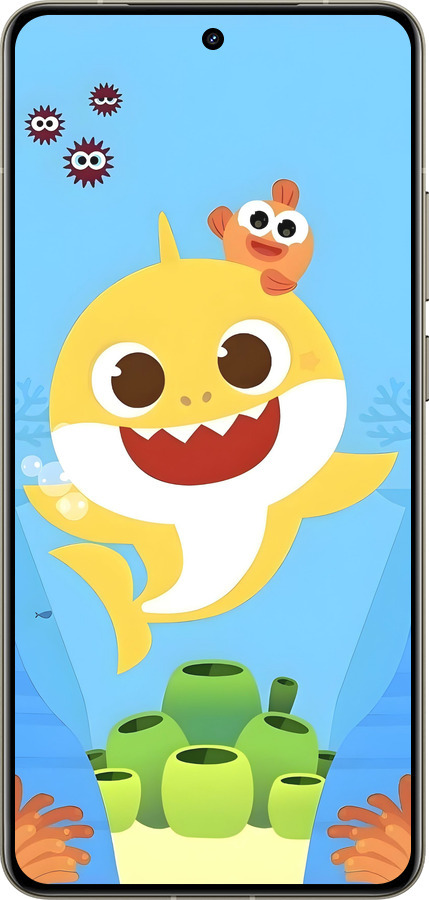 Силиконовый чехол Бейби Шарк для Realme GT 7 Pro - 6303u-3893 изображение 