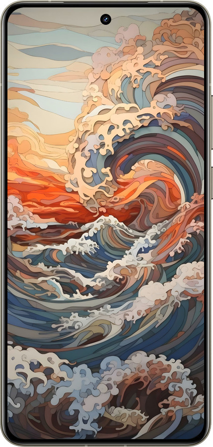 Силиконовый чехол Арт волны для Realme GT 7 Pro - 6324u-3893 изображение 