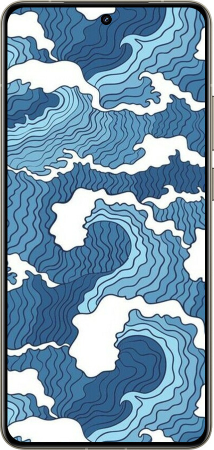 Силиконовый чехол Абстрактный рисунок морских волн для Realme GT 7 Pro - 6538u-3893 изображение 