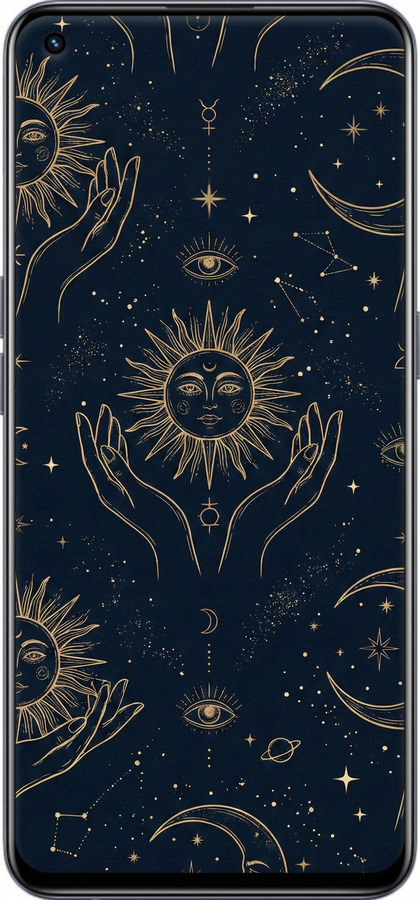 TPU чехол Celestial Harmony: Sun & Moon Gold Mystic Pattern для Realme GT Master - 6778b-2852 изображение 
