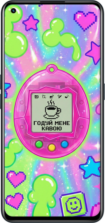 Силиконовый чехол Y2K Aesthetic Retro Pet: Годуй мене кавою для Realme GT Neo 2 - 6784u-2489 изображение 