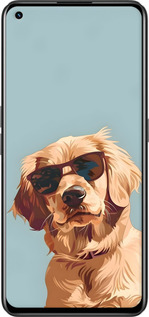 Силиконовый чехол Пес в очках для Realme GT Neo 3T - 6381u-2960 изображение 
