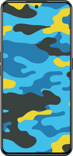 Силіконовий чехол Жовто-блакитний камуфляж для Realme GT Neo3 - 1084u-2590 изображение 