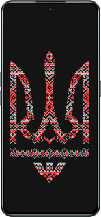 Силиконовый чехол Герб - вышиванка на черном фоне для Realme GT Neo3 - 1196u-2590 изображение 
