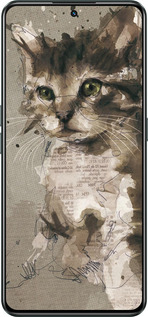 Силиконовый чехол Котёнок из пятен и линий для Realme GT Neo3 - 119u-2590 изображение 