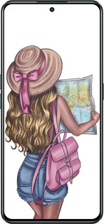 Силиконовый чехол Девушка с картой для Realme GT Neo3 - 4704u-2590 изображение 