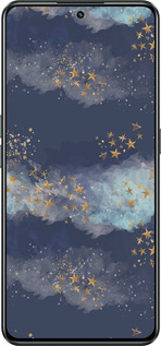 Силиконовый чехол Ночь золотые звезды для Realme GT Neo3 - 5421u-2590 изображение 