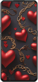 Силиконовый чехол Сердечки для Realme GT Neo3 - 5831u-2590 изображение 