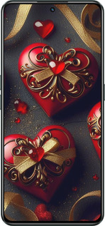 Силиконовый чехол Сердечки v4 для Realme GT Neo3 - 5834u-2590 изображение 