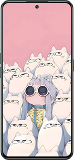 Силиконовый чехол Малышка с котами для Realme GT Neo3 - 6295u-2590 изображение 