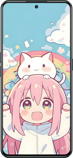 Силиконовый чехол Девочка аниме радуга для Realme GT Neo3 - 6304u-2590 изображение 