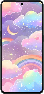 Силиконовый чехол Облака и радуга для Realme GT Neo3 - 6312u-2590 изображение 