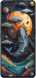 Силиконовый чехол Кит в космосе для Realme GT Neo3 - 6328u-2590 изображение 