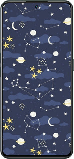 Силиконовый чехол Астрономический узор. Милый дизайн мультяшной вселенной для Realme GT Neo3 - 6446u-2590 изображение 