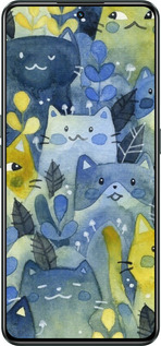 Силіконовий чехол Із зображенням котячого лісу для Realme GT Neo3 - 6447u-2590 изображение 